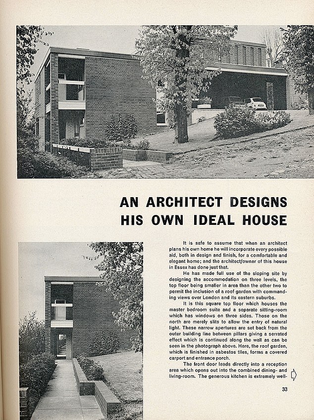 The property appeared in the Daily Mail book of house plans in 1969 (scroll down for full profile)