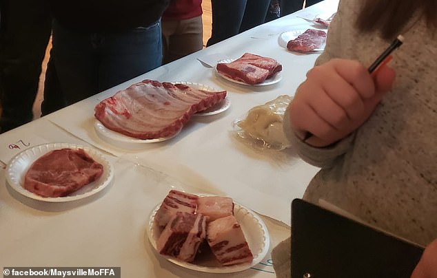 One specific class was dedicated to pork, as students broke down one side of pork into retail cuts, labeled it, and prepared it for cooking.