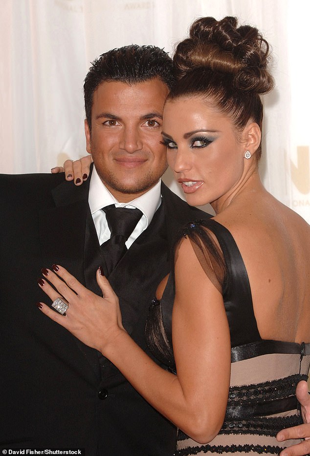 Katie has been engaged eight times and has three ex-husbands: Peter Andre (seen in 2006), Alex Reid and Kieran Hayler.