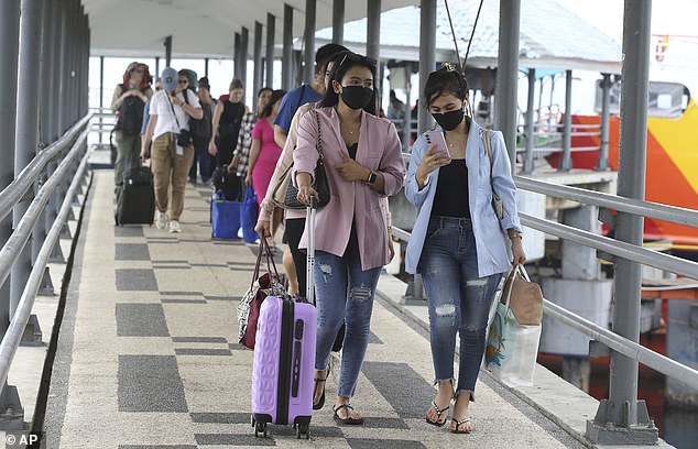 Visitors have been warned to expect long delays (pictured) in Indonesia as locals prepare to visit friends and family over the holiday period.
