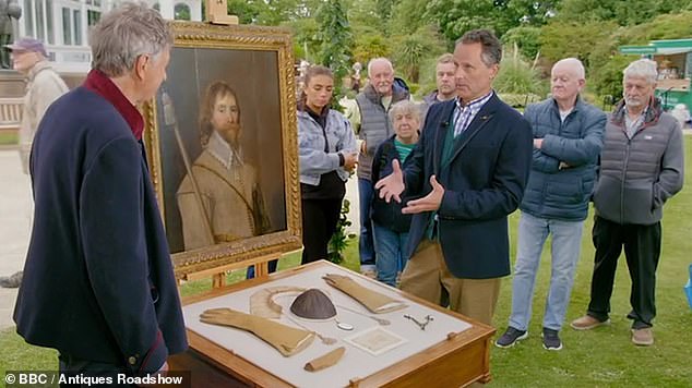 Antiquities expert Adam (right) described the late earl's belongings, which included a hat, chamois gloves and a portrait attributed to Cornelius Johnson, as 