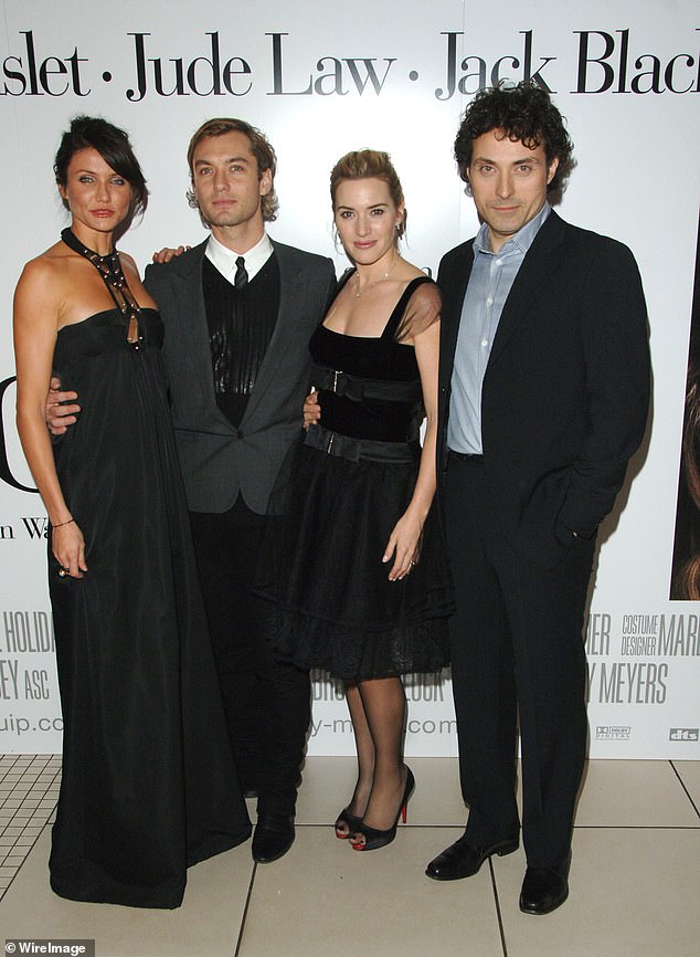 The actors starred together in The Holiday as Rufus' character Jasper, leaving Kate's character Iris, who was in love with him, heartbroken as he announced his engagement to another woman at Christmas (pictured with co-stars Cameron Diaz and Jude Law ).