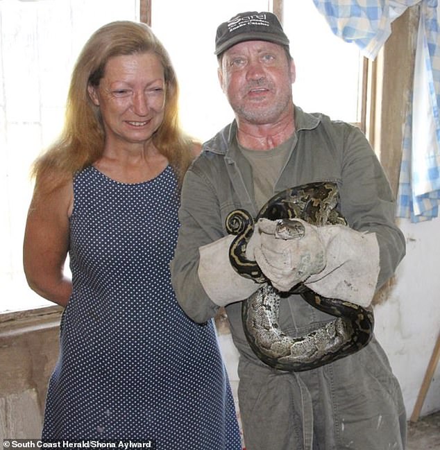 Sharon Norton said she would rather have faced a thief than the monstrous snake