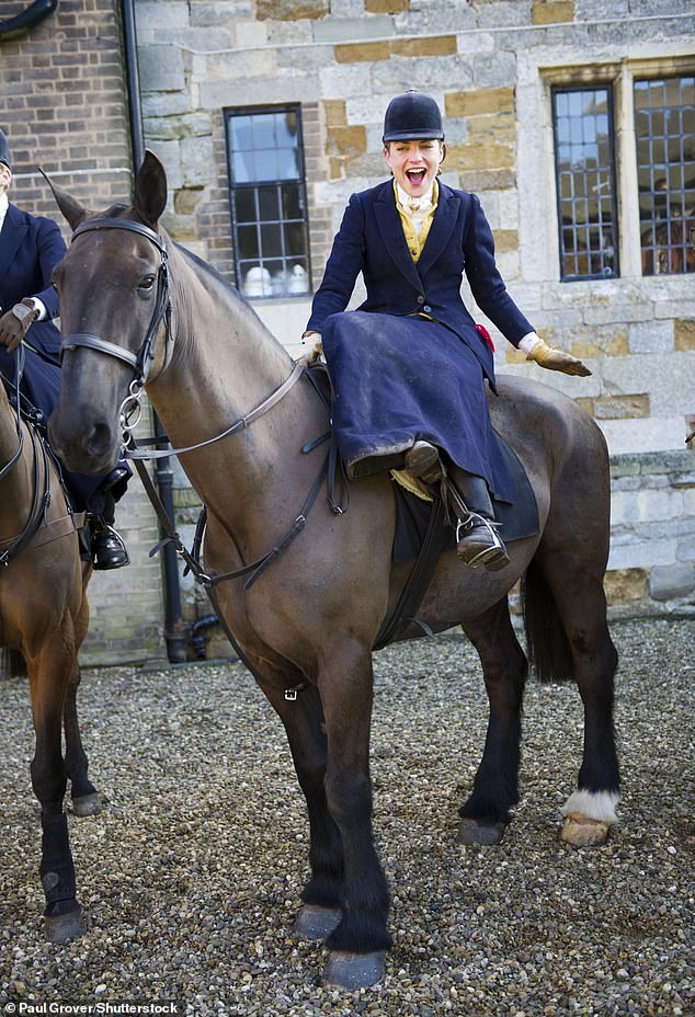 Lady Martha Sitwell takes part in the first sidesaddle race for 90 years in Ingarsby, Leicestershire, in 2013