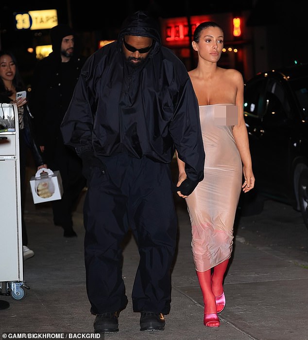 Bianca looked solemn as she walked alongside her man, amid a new lawsuit against the rapper by a former employee of his now-defunct Donda Academy.