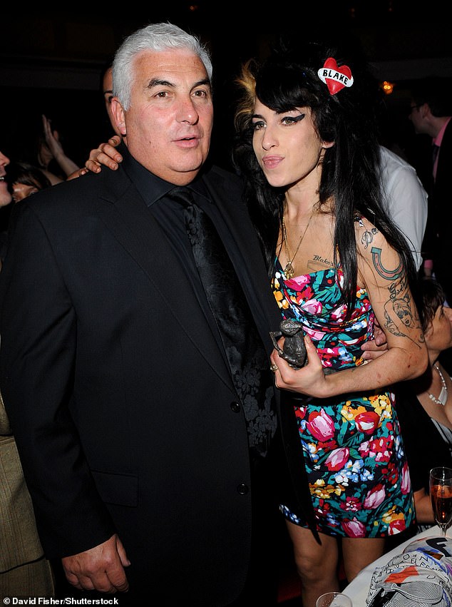 Last year, Amy's friends expressed their fury at her father after he allowed macabre scenes of her drug overdose to be filmed in his old apartment for the film (Mitch and Amy pictured in 2008).