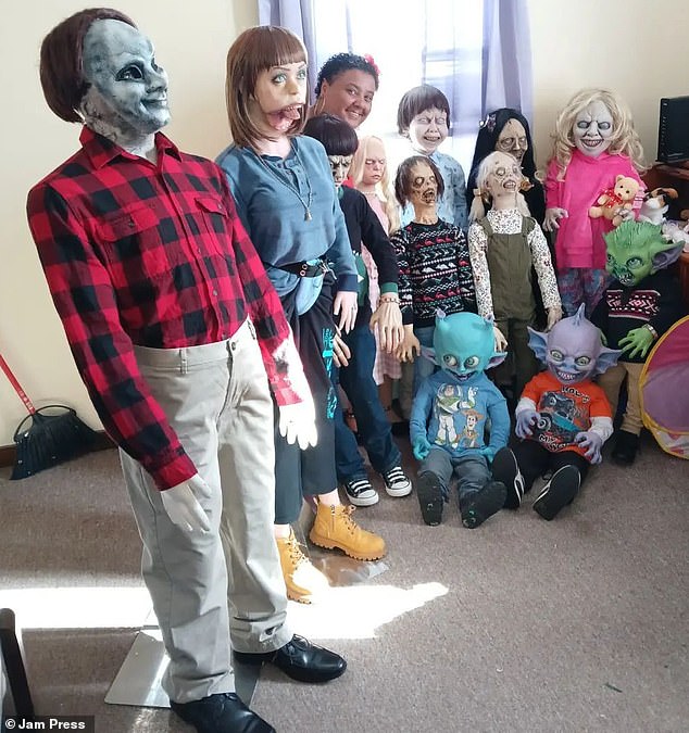 Together, the trio are raising a large family and have 10 children together, including zombie dolls Rachel, Luna, Billy, Holly, Victor, Marty, Finney, Gremly, Robbie and Molly.