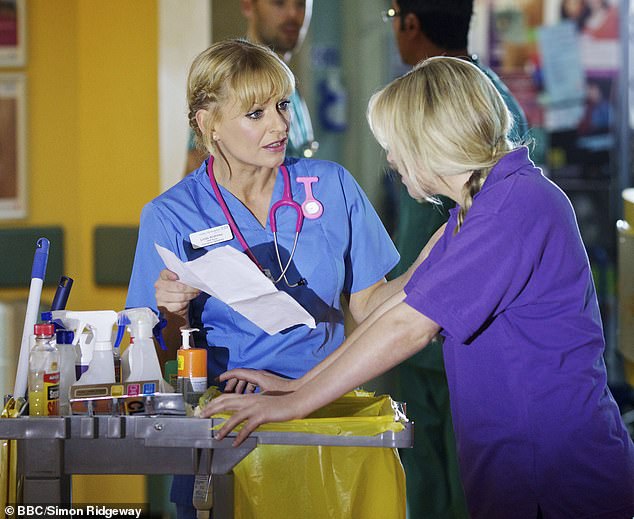 In 2011, Christine joined the cast of Casualty as nurse Linda Andrews, whom she played for two years before leaving in 2013 (pictured).
