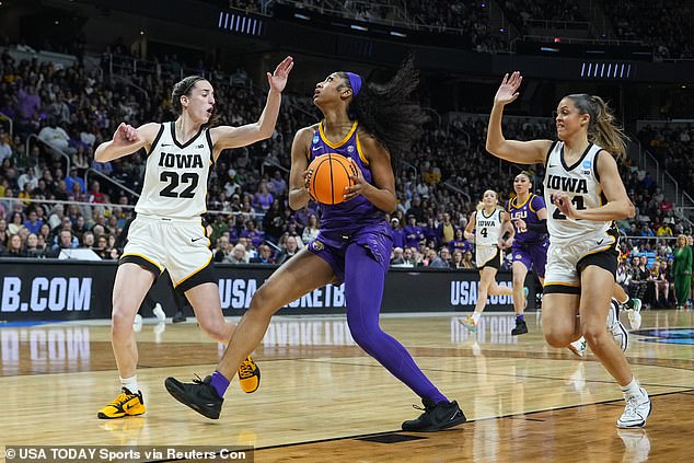 Iowa's Elite Eight victory against LSU, a rematch of last year's championship game, drew a record 9.9 million viewers, previously in the NCAA tournament.