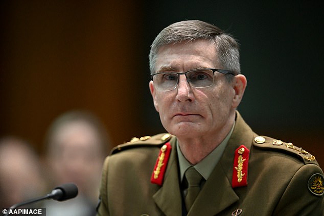 Vice Admiral Johnston joined the Army in 1978, aged 16, and was appointed Vice Chief of the Defense Forces in 2018, having previously served in Iraq and Afghanistan (pictured, General Angus Campbell).
