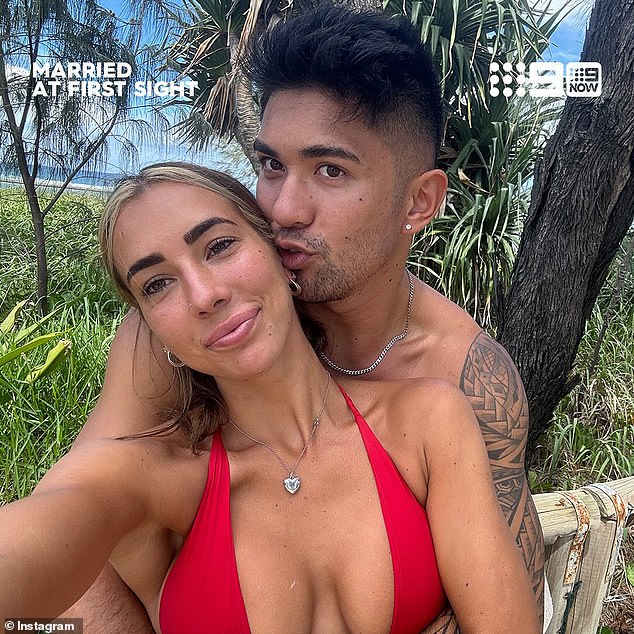 Last month, the Sydney-based reality star made headlines after he leaked an extremely racy video of himself and his 'wife' Jade Pywell (left) on Instagram.