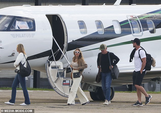 The Hemsworth family is often seen flying between Sydney and their Byron Bay home on a private jet to make the hour-long trip.