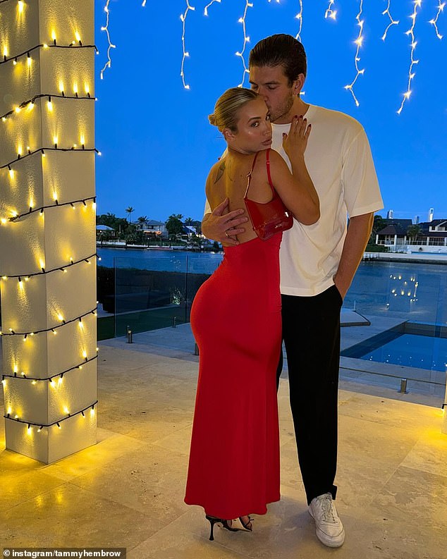 Her post comes amid rumors she is feuding with her Love Island Australia fiancé Matt Zukowski (right).