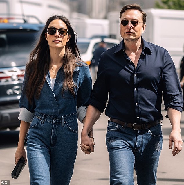 Another deepfake of the Democrat shows her holding hands with a deepfake version of Tesla CEO Elon Musk.