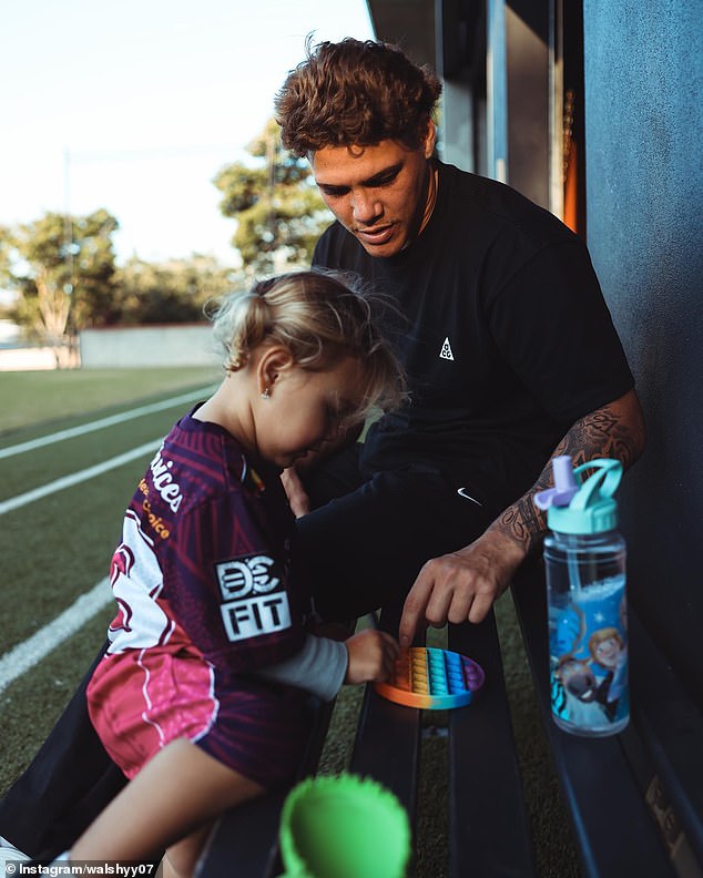 The football star has shared photos of him and his daughter Leila painting their nails together.