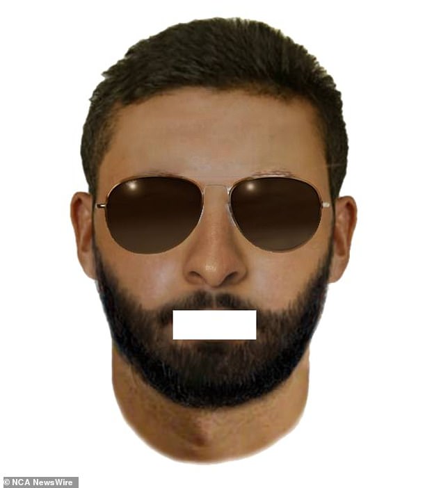 Victoria Police are searching for the man described as being in his 30s, of Middle Eastern appearance, with tan skin, black hair, a black beard and moustache.