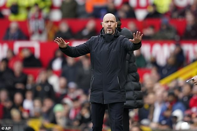 Erik ten Hag's team occupies sixth position in the league and is 22 points behind leader Arsenal