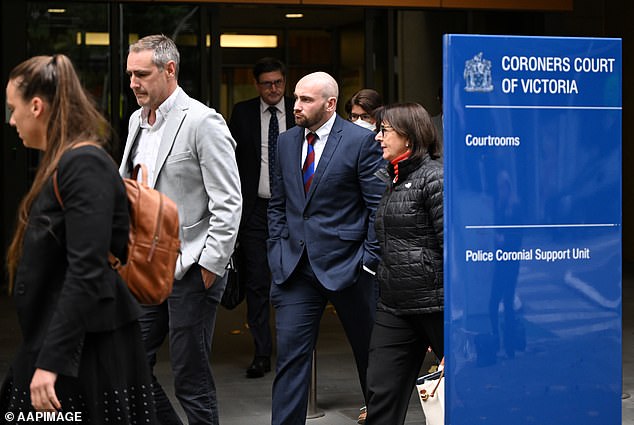 Dr Paul Nicholas Bumford (pictured leaving the inquest into the death of Noah Souvatzis on Tuesday) told the coroner in retrospect that he wished he had consulted a more experienced doctor.