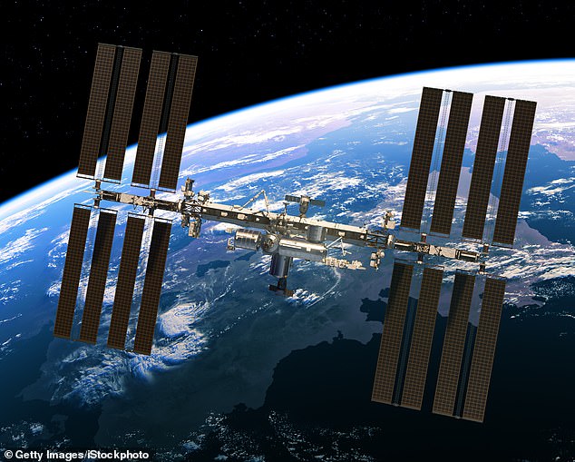 The International Space Station is a large spacecraft in orbit around the Earth, currently occupied by seven humans.