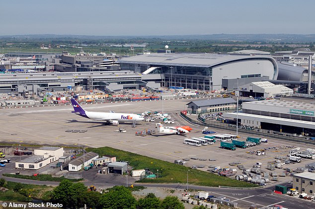 The writer suffered a very public ordeal when a body scanner at Dublin Airport (pictured) flagged the artificial body part as it passed before a flight to Donegal.