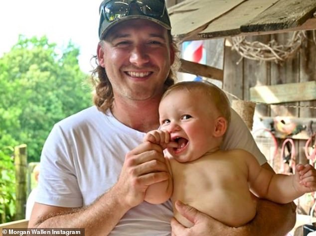 Although Wallen didn't envision fatherhood as a single father, he was still excited to become a father in the lead-up to the birth of his son Indigo Wilder (pictured in 2021).