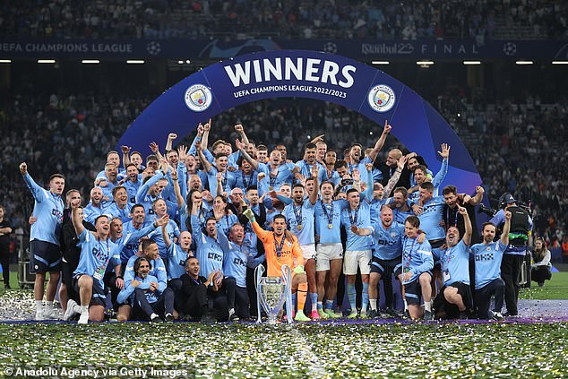 City completed the treble by beating Inter Milan in the Champions League final last June.