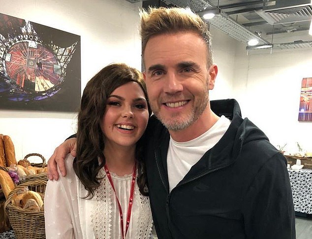 The maths student, pictured with Gary Barlow at a Teenage Cancer Trust concert at the Royal Albert Hall, knew something was wrong for about six months before she was told she had metastatic Ewing sarcoma on January 16, 2018.