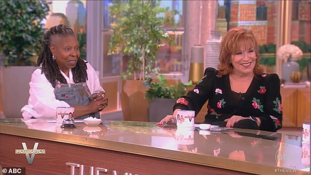 Joy Behar (right) reminded Sunny that it's her money while Whoopi Goldberg joked: 