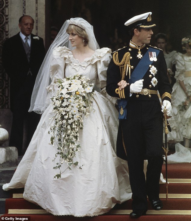 The ceremony was notably less lavish than King Charles's wedding to Princess Diana in July 1981.