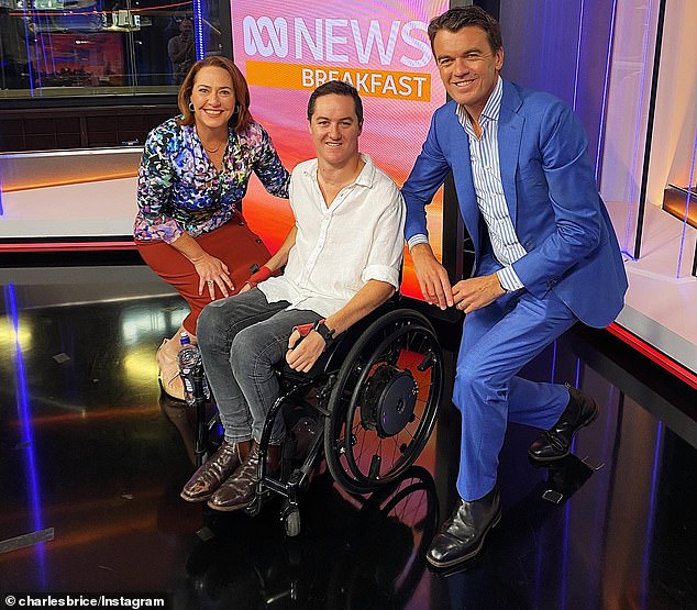 Charles (pictured with Lisa Millar and Michael Rowland) is already familiar to News Breakfast viewers in his previous role as the show's South Australian correspondent.
