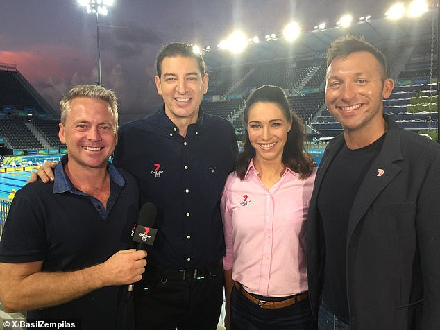 Templeton (left) met and worked with some of the biggest names in the sport during his career, including Australian swimming greats Giaan Rooney and Ian Thorpe (pictured).