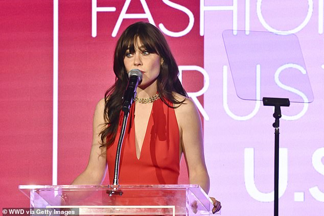 The gala event was hosted by actress Zooey Deschanel, with honorees in categories including ready-to-wear, jewelry and accessories.