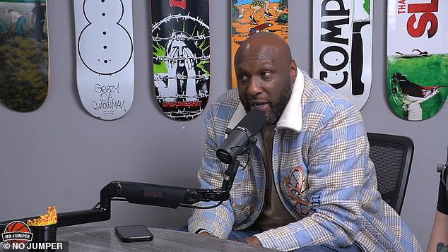 The wide-ranging talk also saw Odom speak openly about his sex life, his past drug addictions and his near-death experiences.
