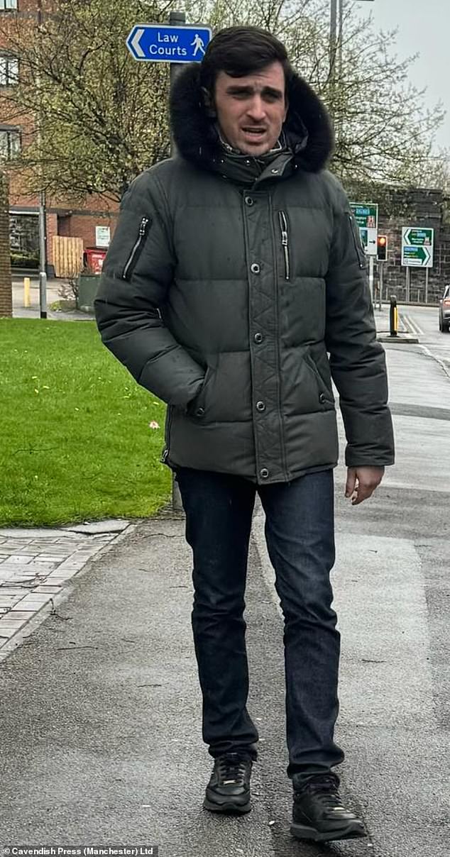 Thomas Roche pictured outside Warrington Magistrates' Court.  His sentencing should be in May.