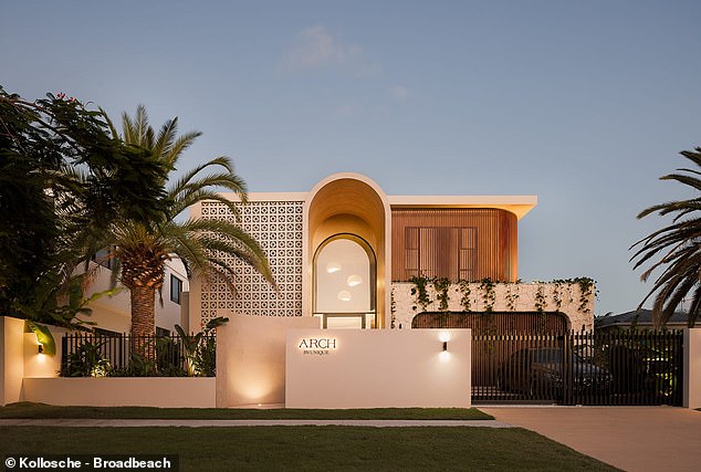 The trio put 'the coolest house' in Broadbeach Waters on the market after buying it for $2 million in 2022 and calling it the Arch, realestate.com.au reported