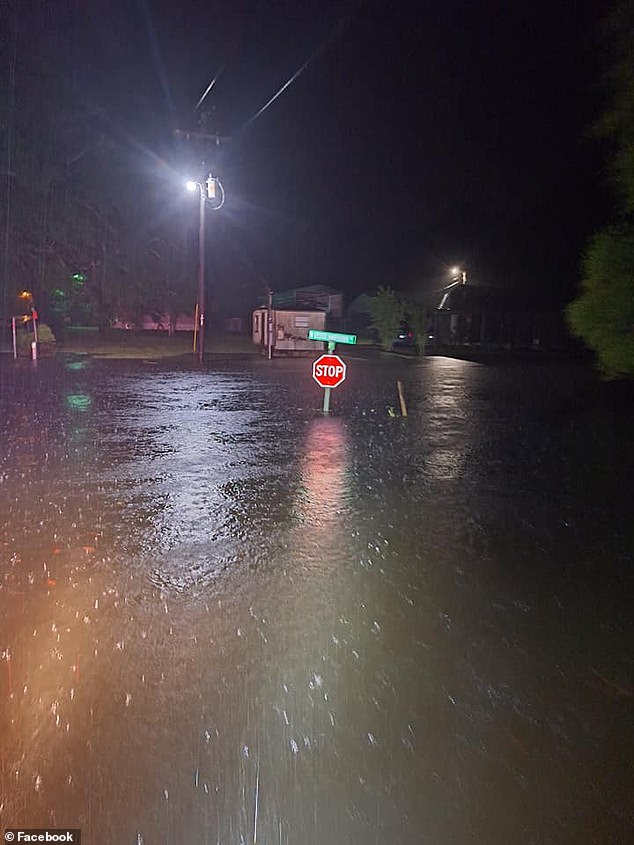 All major roads into Kirbyville, a town of about 2,000 people, were closed early Wednesday due to flooding.