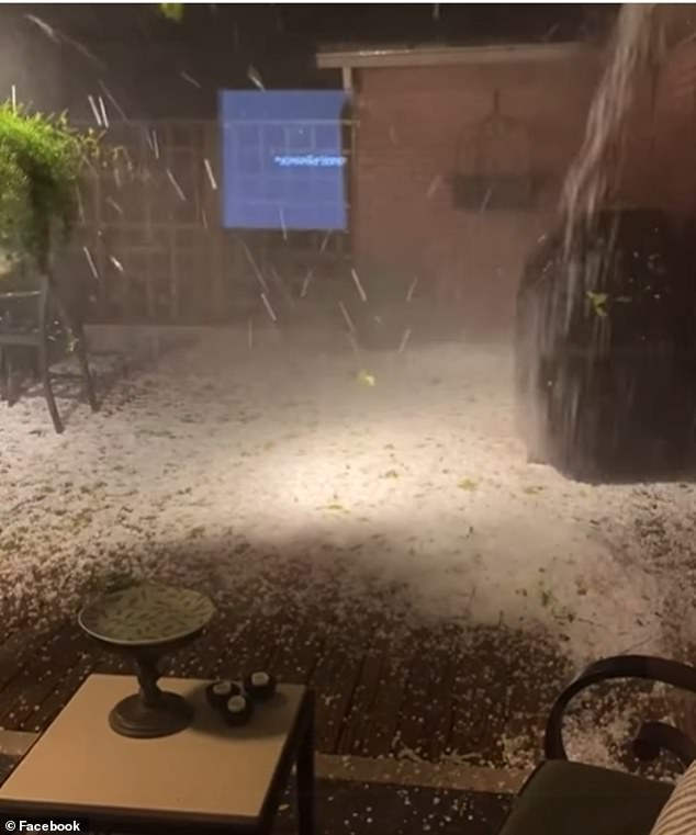 Video shows hail storms hitting central Mississippi Tuesday night