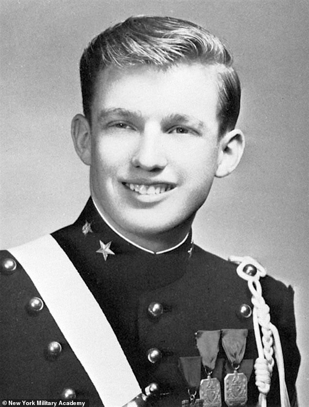 Donald Trump at the New York Military Academy in 1964. He received five deferments and a medical exemption during the Vietnam War.