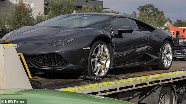 Police seized assets worth more than $4 million, including a $300,000 Lamborghini (pictured)