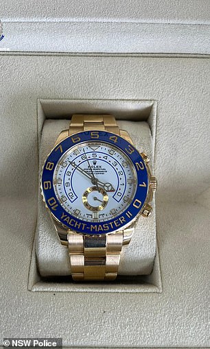 Police also confiscated luxury watches worth more than $400,000.