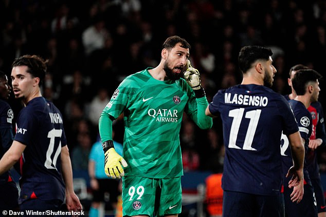 PSG's Gianluigi Donnarumma had a night to forget after making errors in all three of Barça's goals