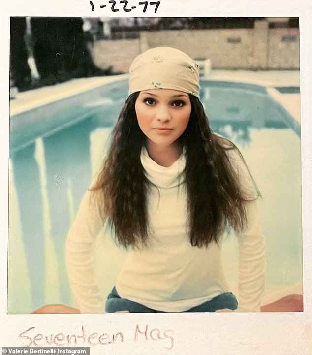In 1977 she was thin and a teen idol when she posed for Seventeen magazine.