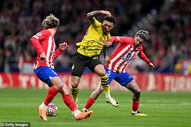 Man United loanee Jadon Sancho was a constant threat in Madrid on Wednesday night.