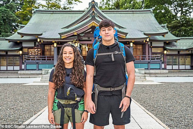 The competitors are siblings Betty, 25, and James, 21. Betty has traveled a lot, but her brother is more used to spending holidays in Magaluf with the boys.