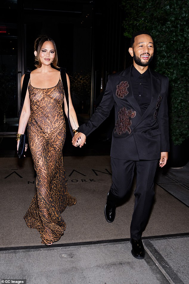 The attractive couple was seen heading to the event.