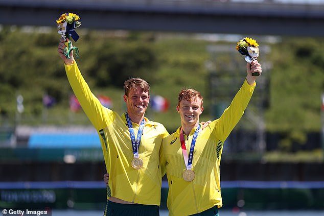 Neither will kayak champions Jean van der Westhuyzen and Thomas Green (pictured after winning gold at the Japan Olympics)
