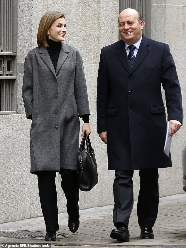 The Spanish royals clearly hold Zuleta in close confidence after being appointed when Felipe came to the throne in 2014 (pictured in 2016).