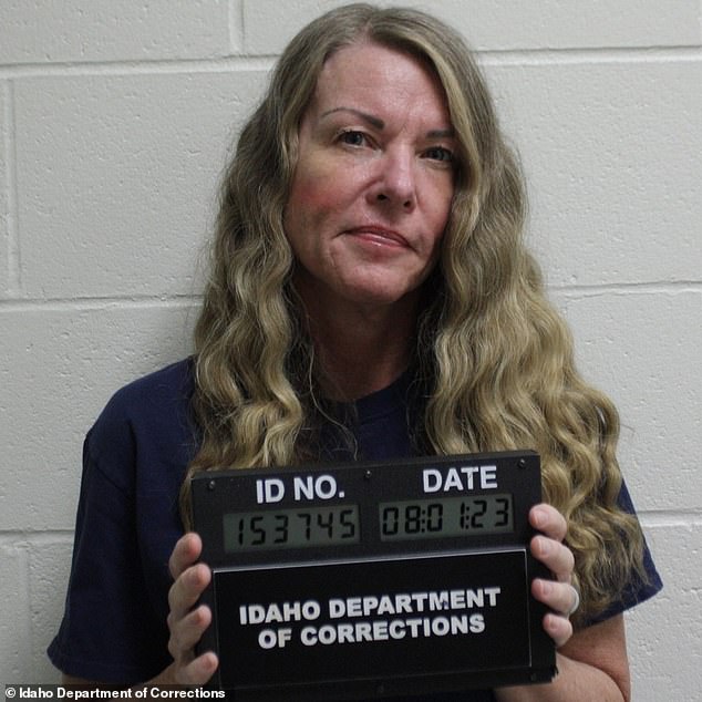 Vallow smiled in a mugshot taken in August after she was sentenced to life in an Idaho prison for murdering her children, JJ and Tylee.