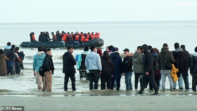 Dozens of migrants waited for the boat to turn back before boarding it as well, making the boat dangerously overloaded.