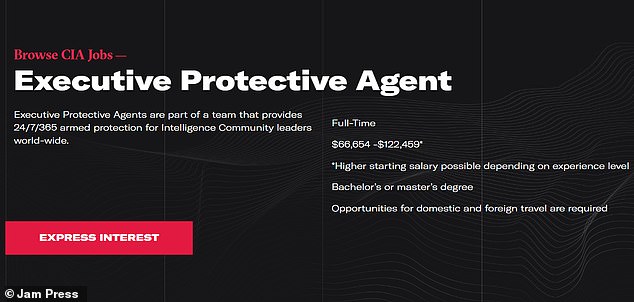 The CIA is currently looking for ultra-good individuals to join its ranks as executive protective agents.
